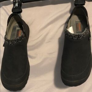 J SPORT Black Slip-On Booties with Faux Fur Trim